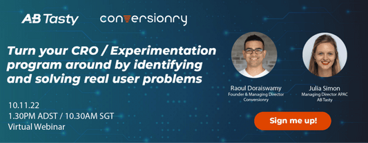 👩🏻‍💻WEBINAR: Turn your CRO / Experimentation program around by identifying and solving real user problems